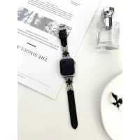 Ремінець Leaf clover Apple Watch 38 mm 40 mm 41 mm — Silver&Black Ремінець Leaf clover Apple Watch 38 mm 40 mm 41 mm — Silver&Black