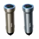 Car Charger | 48W | PD | USB QC3.0 | USB-C | — Hoco Z54A __ — Metal Grey Car Charger | 48W | PD | USB QC3.0 | USB-C | — Hoco Z54A __ — Metal Grey