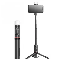 Monopod Tripod Q12S | 0.758mm | Hidden Design Rotatable Fill Light Bluetooth Tripod Selfie Stick(Aluminium Alloy)
