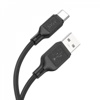 Силіконовий кабель USB-C 3 А (1 м) — Hoco X90 Cool — Black