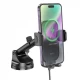 Car Holder Hoco HW5 Journey wireless fast charging (center console) — Black Car Holder Hoco HW5 Journey wireless fast charging (center console) — Black