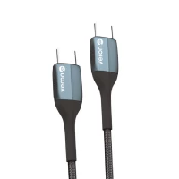 Кабель USB C to C 3A PD (1m) Veron CC09 Nylon — Black