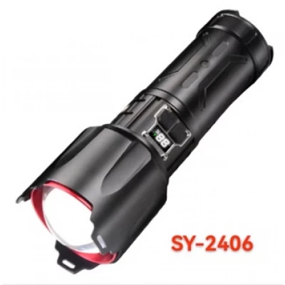 Фонарь ручной аккумуляторный с индикатором заряда, Zoom, USB - C, Power Bank — SY-2406 Фонарь ручной аккумуляторный с индикатором заряда, Zoom, USB - C, Power Bank — SY-2406