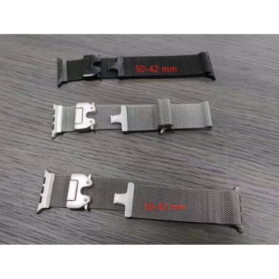 Ремінець Milanese Loop S10 Lock — Apple Watch 42 | 44 | 45 | 49 mm Black
