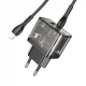 Home Charger 20W 1U 1C PD QC3.0 C to Lightning Cable (1m) Hoco N34 Dazzling __ — Transparent Black