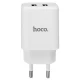 СЗУ и кабель Micro « Hoco - C62A Victoria »  — 2 USB —  2.1A — (EU) White