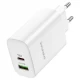 Home Charger 65W PD QC3.0 C to C Cable (1m) Borofone BN10 — White
