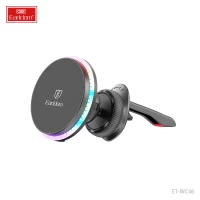 Автотримач магнітний на повітропровід з бездротовою зарядкою 15W Earldom ET-WC46 Автотримач магнітний на повітропровід з бездротовою зарядкою 15W Earldom ET-WC46