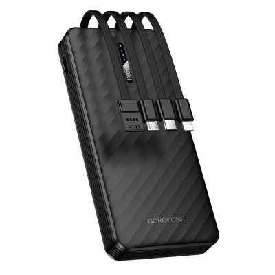 Power Bank Borofone BJ84, 10000 мА·год, вбудовані кабелі