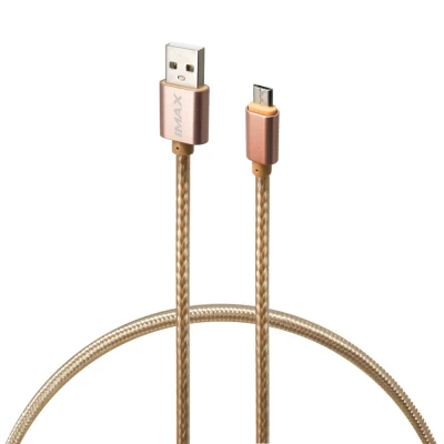 iMax Nylong Micro USB Cable (1m) — Gold