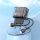 Home Charger 20W 1U 1C PD QC3.0 C to Lightning Cable (1m) Hoco N34 Dazzling __ — Transparent Black