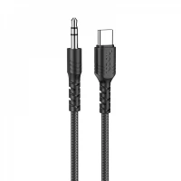 Кабель Aux to USB C (1m) — Hoco UPA17 Digital Audio Conversion — Black