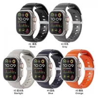 Ремінець Silicon Ribbed Apple Watch 42 mm 44 mm 45 mm 49 mm — Orange