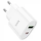 Home Charger 20W PD QC3.0 C to Lightning Cable (1m) Hoco C95A — White Home Charger 20W PD QC3.0 C to Lightning Cable (1m) Hoco C95A — White