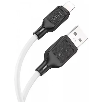Кабель Lightning 2.4A (1m) Hoco X90 Cool silicone — White