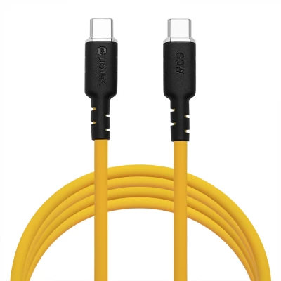 Silicone Cable USB C to C 60W PD (2m) Veron CC072 Yellow
