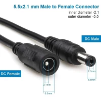 cable 3 meter Female to Male 5.5mmx2.1mm DC cable 3 meter Female to Male 5.5mmx2.1mm DC