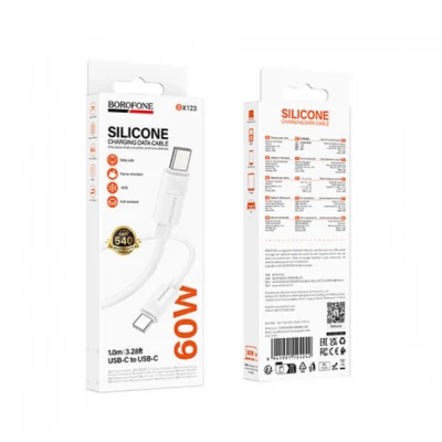 Кабель USB C to C 60W (1m) Borofone BX123 — White