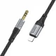 Cable Aux to Lightning — Hoco UPA26 — Black Cable Aux to Lightning — Hoco UPA26 — Black