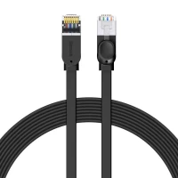 Мережевий кабель Baseus PCWL-C01, RJ45, Cat 6, Gigabit Ethernet, плоский, 3 м — Black — PCWL-C01 Black Мережевий кабель Baseus PCWL-C01, RJ45, Cat 6, Gigabit Ethernet, плоский, 3 м — Black — PCWL-C01 Black