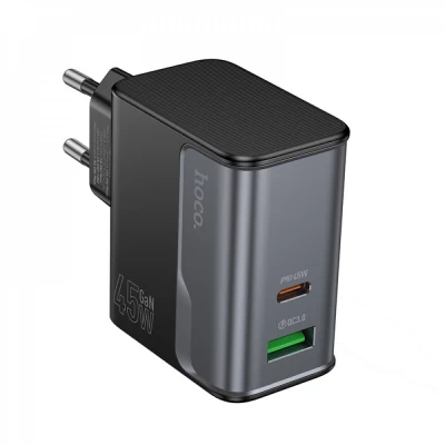 Home Charger | 45W | PD | QC3.0 — Hoco CS74A — Black Home Charger | 45W | PD | QC3.0 — Hoco CS74A — Black