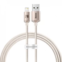 Кабель Lightning 2.4A (1.2m) Baseus (CAJY0011) Crystal Shine Series — CAJY001104 Pink
