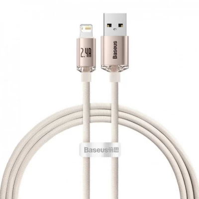 Кабель Lightning 2.4A (1.2m) Baseus (CAJY0011) Crystal Shine Series — CAJY001104 Pink Кабель Lightning 2.4A (1.2m) Baseus (CAJY0011) Crystal Shine Series — CAJY001104 Pink