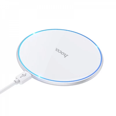 Wireless Charger 15W Hoco CW6 Pro — white Wireless Charger 15W Hoco CW6 Pro — white