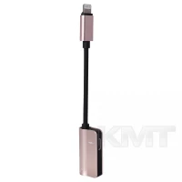 MY019 - Lightning adapter (Headphones + Charger)  — Gold