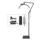 Безтіньова LED-лампа HD-M40X, 36 Вт, 145-187 см, чорний колірна температура 3200-5600 K, 50 см, світло:238 головка лампи зі сплаву + металева опора