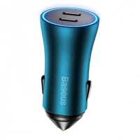 Car Charger | 40W | 2 USB-C — Baseus (CGJP0000)  — CCJP000003 Blue