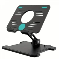 Phone & Tablet Stand — Desktop Biaxial Foldable Metal Grey K-605 Phone & Tablet Stand — Desktop Biaxial Foldable Metal Grey K-605