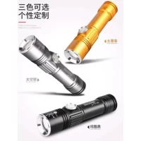 Ручной аккумуляторный карманный фонарик с USB и ZOOM SY - 1903 — Black