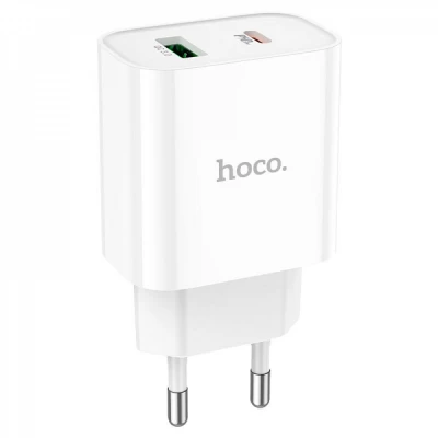 Home Charger 20W PD QC3.0 Hoco C80A — White Home Charger 20W PD QC3.0 Hoco C80A — White