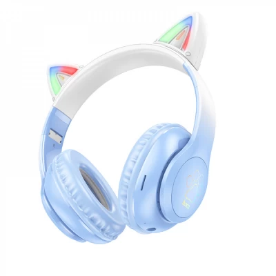 Навушники Bluetooth Hoco W42 Adventure — Crystal Blue Навушники Bluetooth Hoco W42 Adventure — Crystal Blue