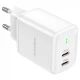 Home Charger 35W 2 PD3.0 C to C Cable (1m) Borofone BN9 — White