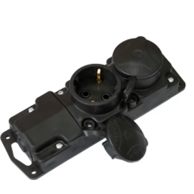Р16-415 Розетка переносная двойная гермет IP44 Bylectrica