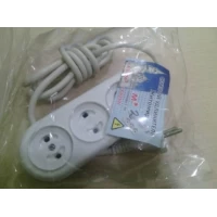 Удлинитель с карболитовой колодкой Житомир 3/2м 16А 250В белая (ПВС 2*1,5мм)