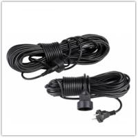 Удлинитель строительный ПВС (2*1мм) 5м 16А 250В 3000Вт черный (4,5м)