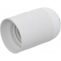 Патрон пластиковый белый прямой Е27 YK 768