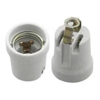 Патрон керамический Е27 с кольцом Китай Патрон керамический Е27 с кольцом Китай