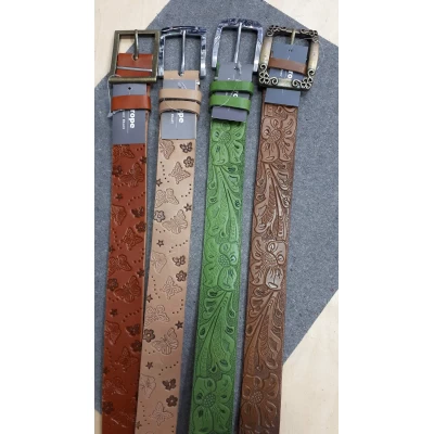 Ремень женский 4 см, кожа