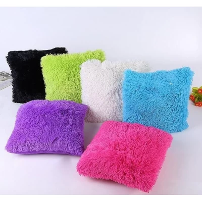 Пушистая подушка 45*45, цвета в ассортименте