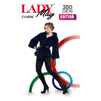 Колготы женские "Lady May" (размер:2;3;4;350 DEN; чёрный) Украина