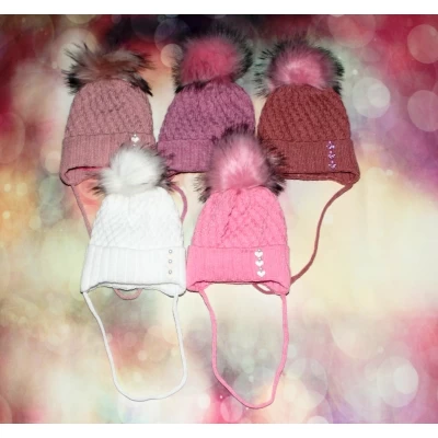 Детская шапка ДМ 040 для девочки (акрил, подкладка - флис) Артикул: 1266 Детская шапка ДМ 040 для девочки (акрил, подкладка - флис) Артикул: 1266