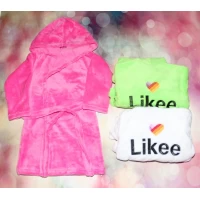 Халат детский Лайки (махра) Размеры 26-34, Артикул: 0256