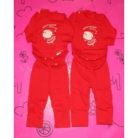 Детский боди со штанами Маленький Санта (начес) Размеры 22-28, Артикул: 1036