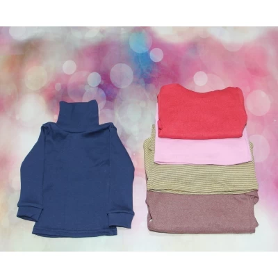 Детская водолазка однотонная (рубчик начесной) Размеры 26-34, Артикул: 0349