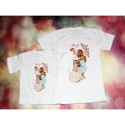 Футболка комплект Мама-сын (фулликра) Артикул: 0333