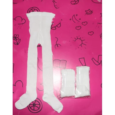 Колготки детские для девочек ажурные 521 белые Размеры 14-20, Артикул: 1268 Колготки детские для девочек ажурные 521 белые Размеры 14-20, Артикул: 1268